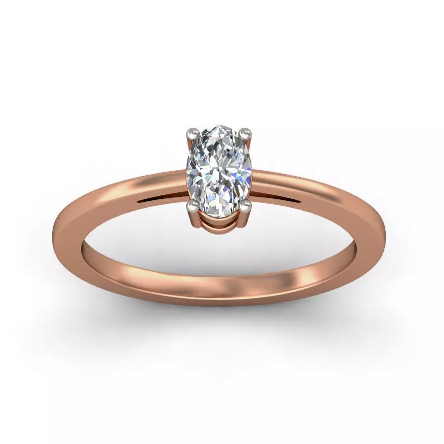 Women solitaire ring 3dm stl render detail 3D print model_0