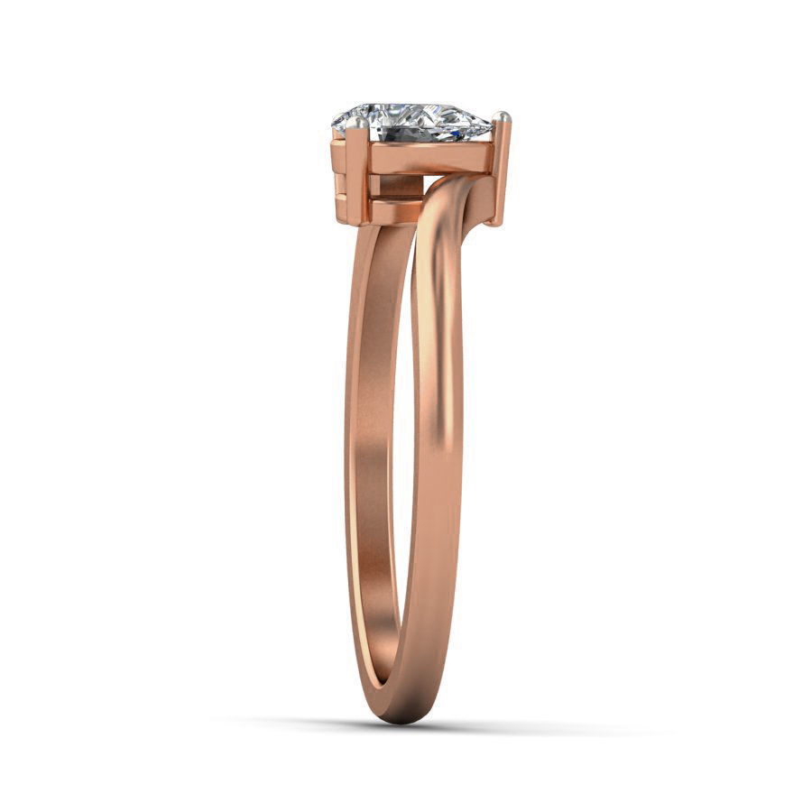 Women solitaire ring 3dm stl render detail 3D print model_4