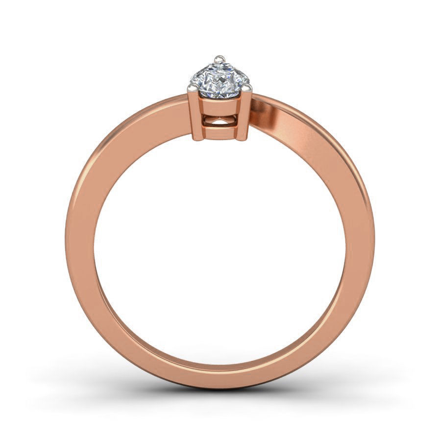 Women solitaire ring 3dm stl render detail 3D print model_2