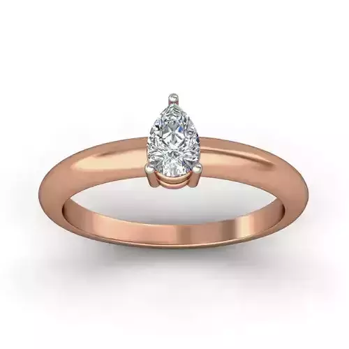 Women solitaire ring 3dm stl render detail