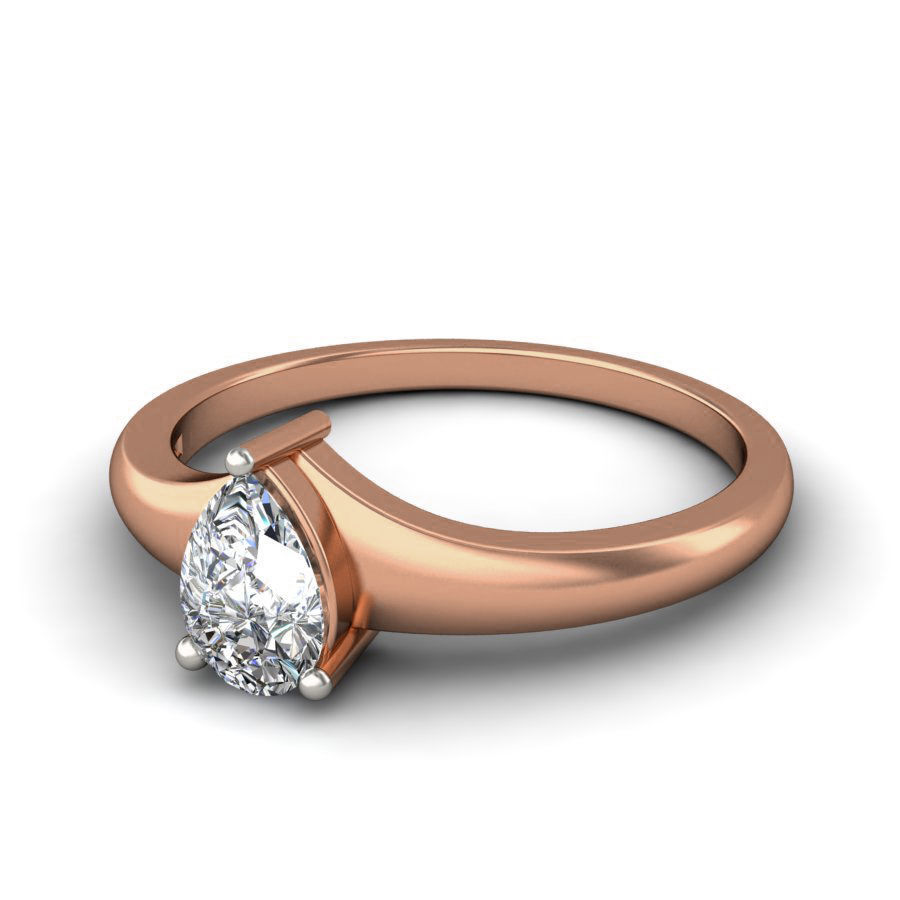 Women solitaire ring 3dm stl render detail 3D print model_6