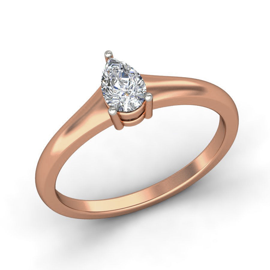 Women solitaire ring 3dm stl render detail 3D print model_2
