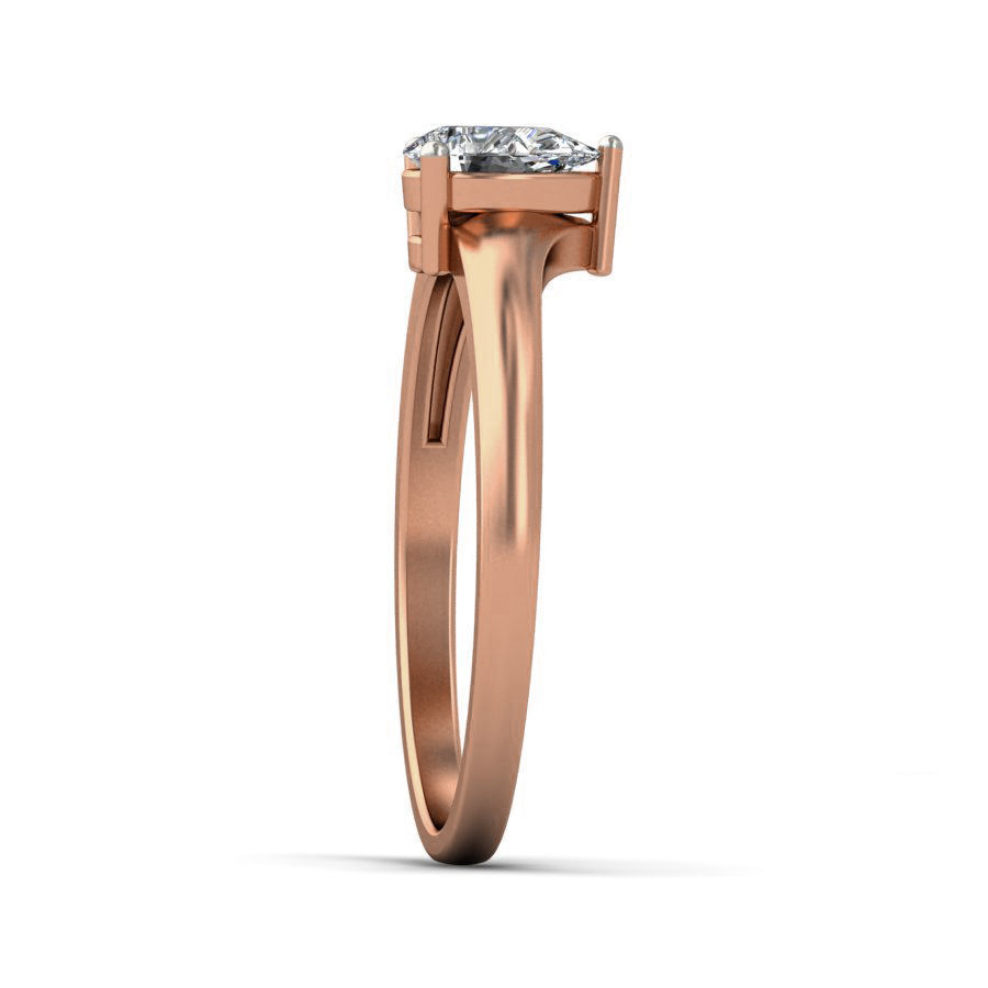 Women solitaire ring 3dm stl render detail 3D print model_3