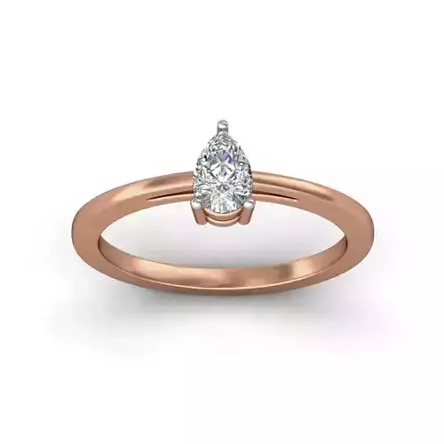 Women solitaire ring 3dm stl render detail