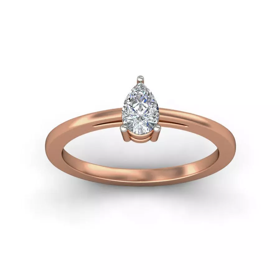 Women solitaire ring 3dm stl render detail 3D print model_0
