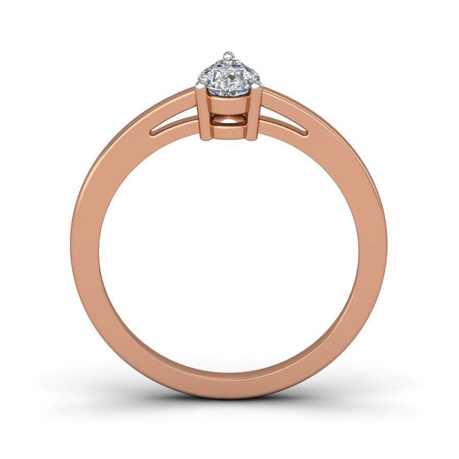 Women solitaire ring 3dm stl render detail 3D print model_2