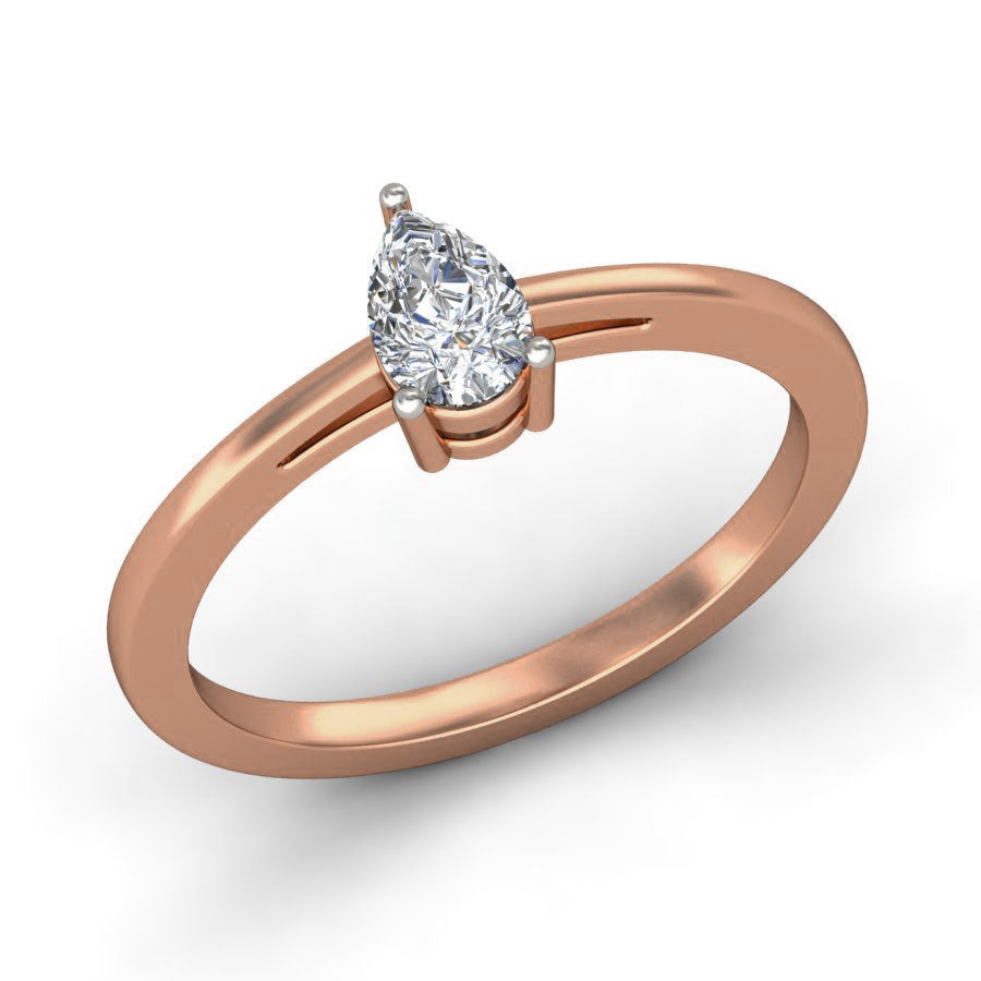 Women solitaire ring 3dm stl render detail 3D print model_3