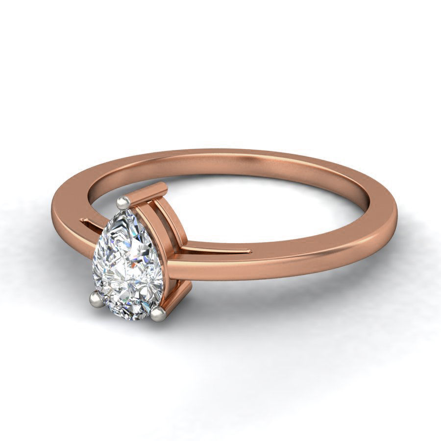 Women solitaire ring 3dm stl render detail 3D print model_5
