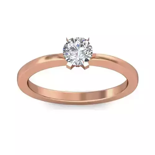 Women solitaire ring 3dm stl render detail