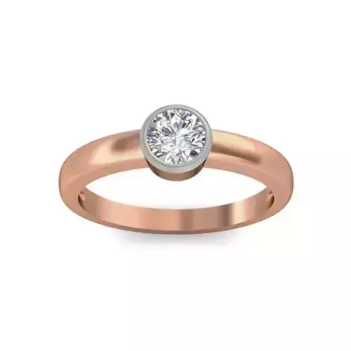 Women solitaire ring 3dm stl render detail