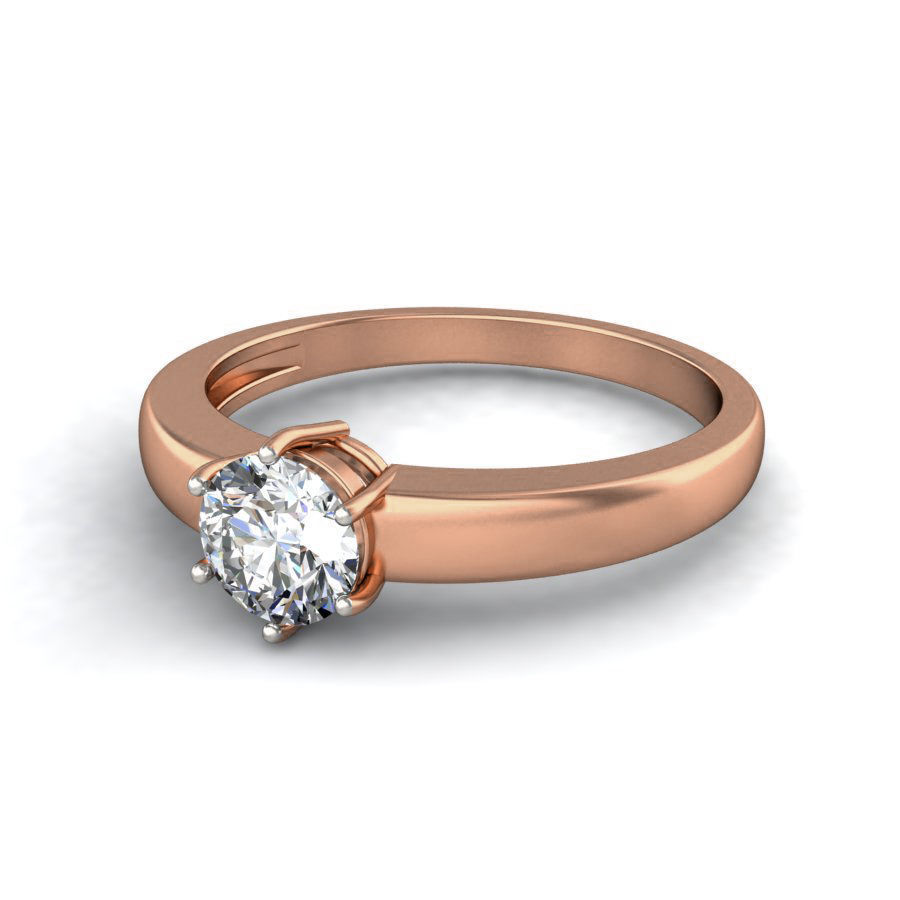Women solitaire ring 3dm stl render detail 3D print model_6