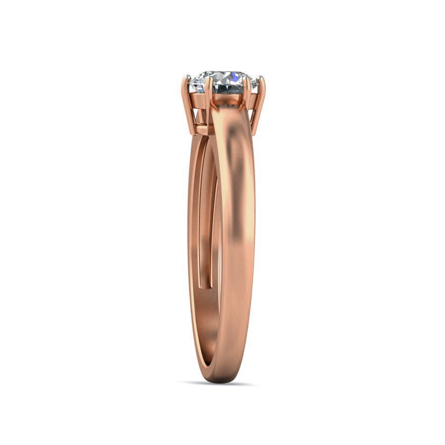Women solitaire ring 3dm stl render detail 3D print model_4