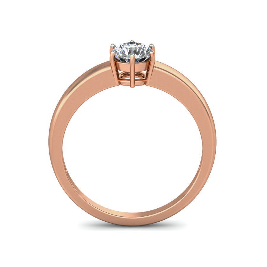 Women solitaire ring 3dm stl render detail 3D print model_2