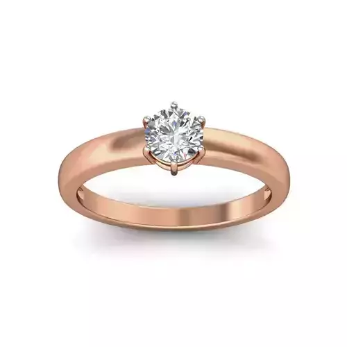 Women solitaire ring 3dm stl render detail