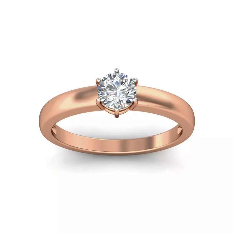 Women solitaire ring 3dm stl render detail 3D print model_0