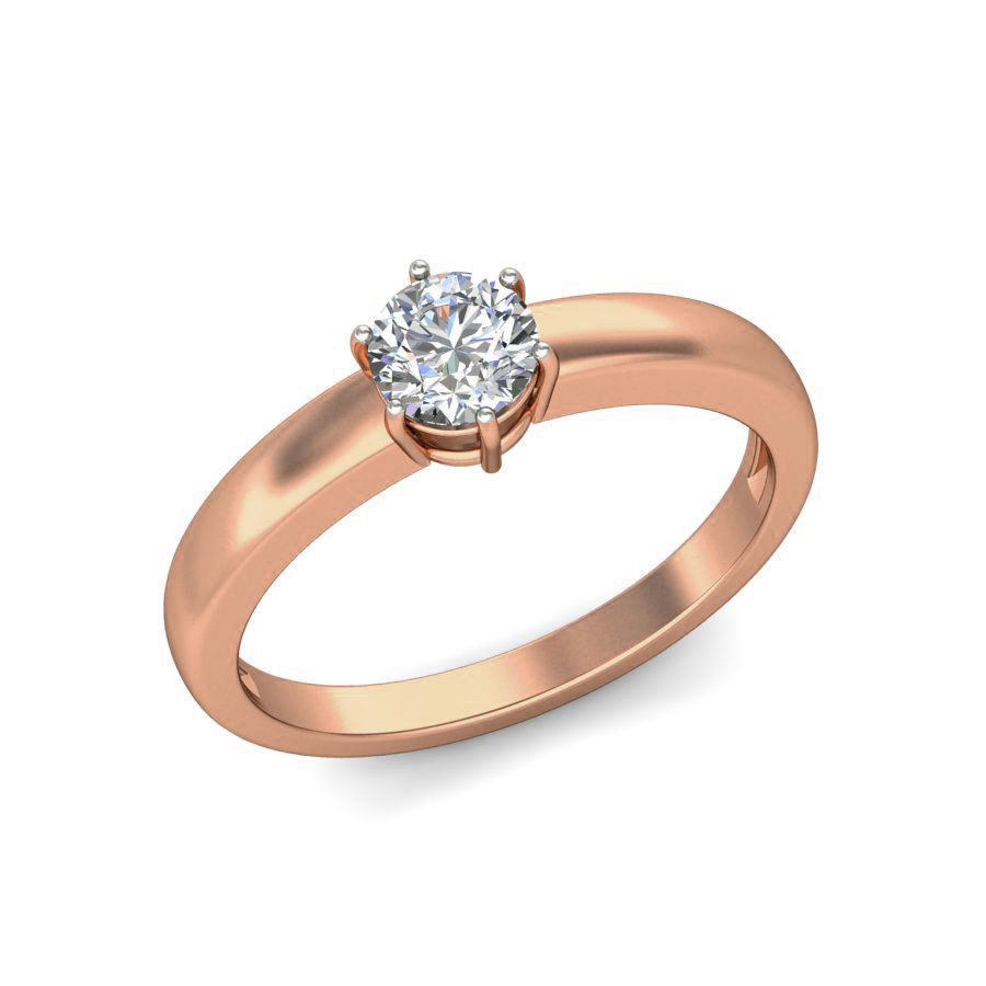 Women solitaire ring 3dm stl render detail 3D print model_3