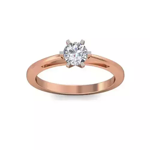 Women solitaire ring 3dm stl render detail