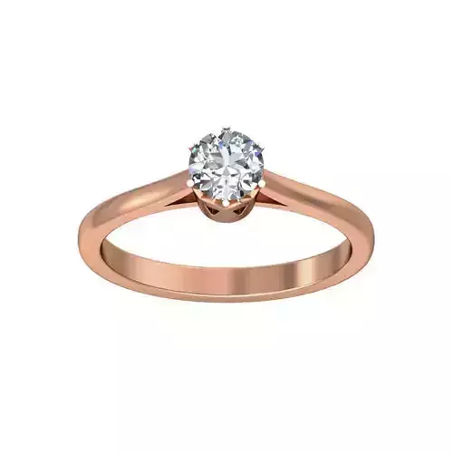 Women solitaire ring 3dm stl render detail