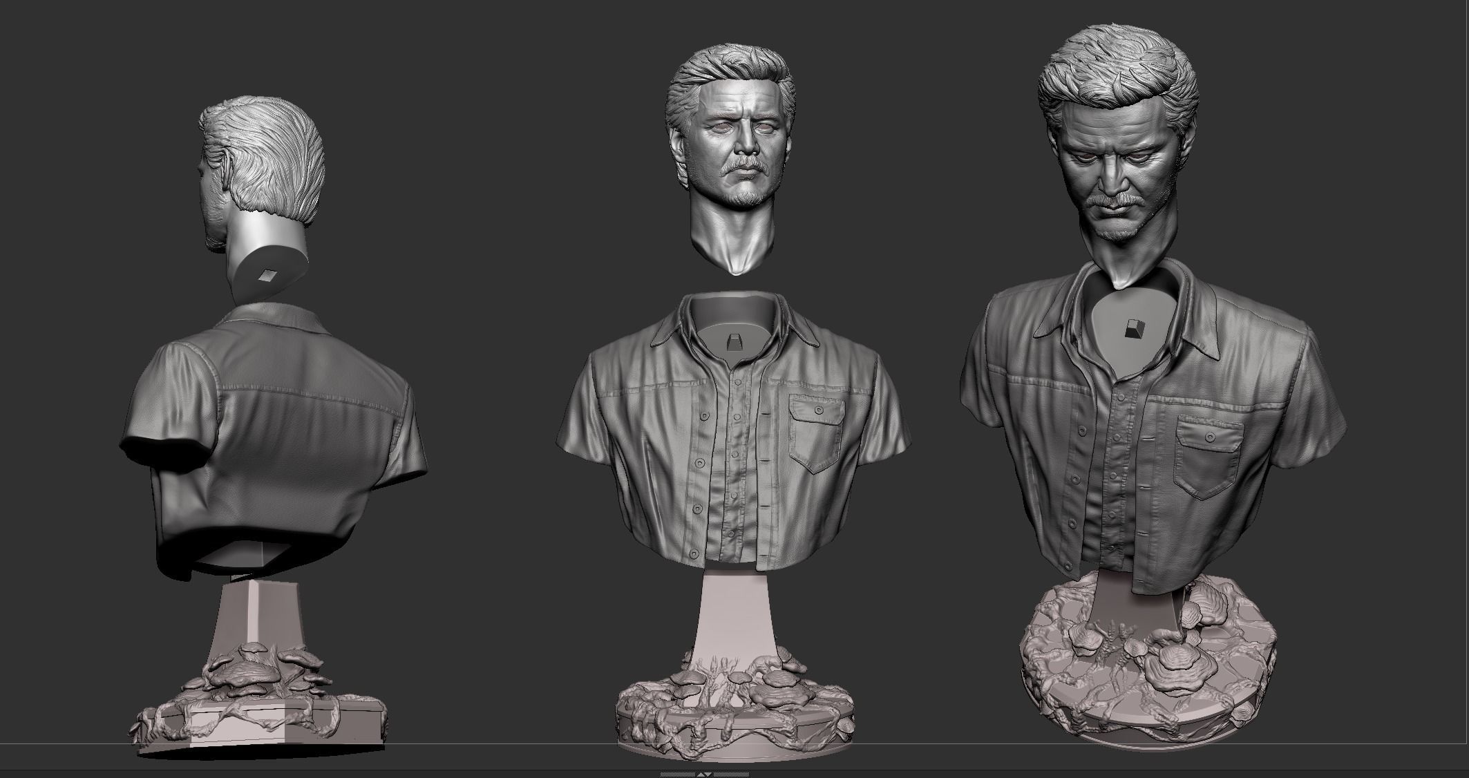 Joel- Pedro Pascal Bust 3D print model_8