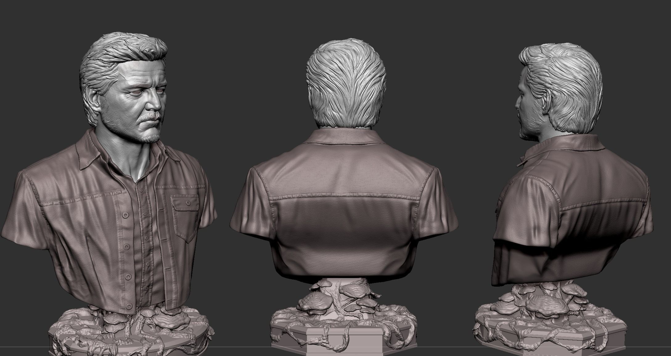 Joel- Pedro Pascal Bust 3D print model_6