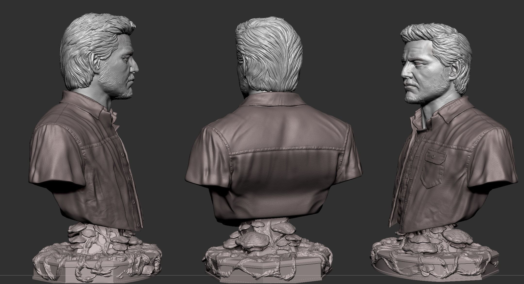 Joel- Pedro Pascal Bust 3D print model_5