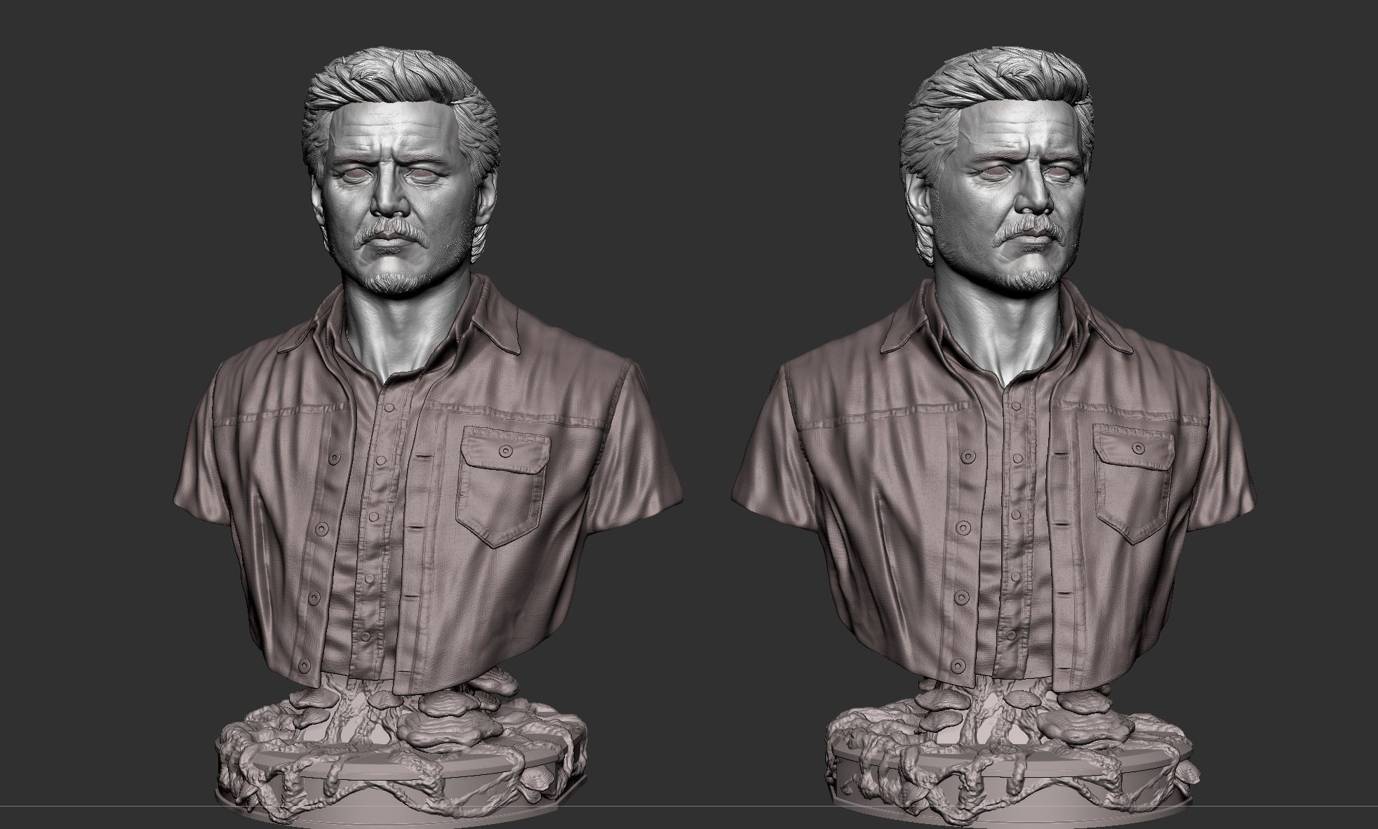 Joel- Pedro Pascal Bust 3D print model_3