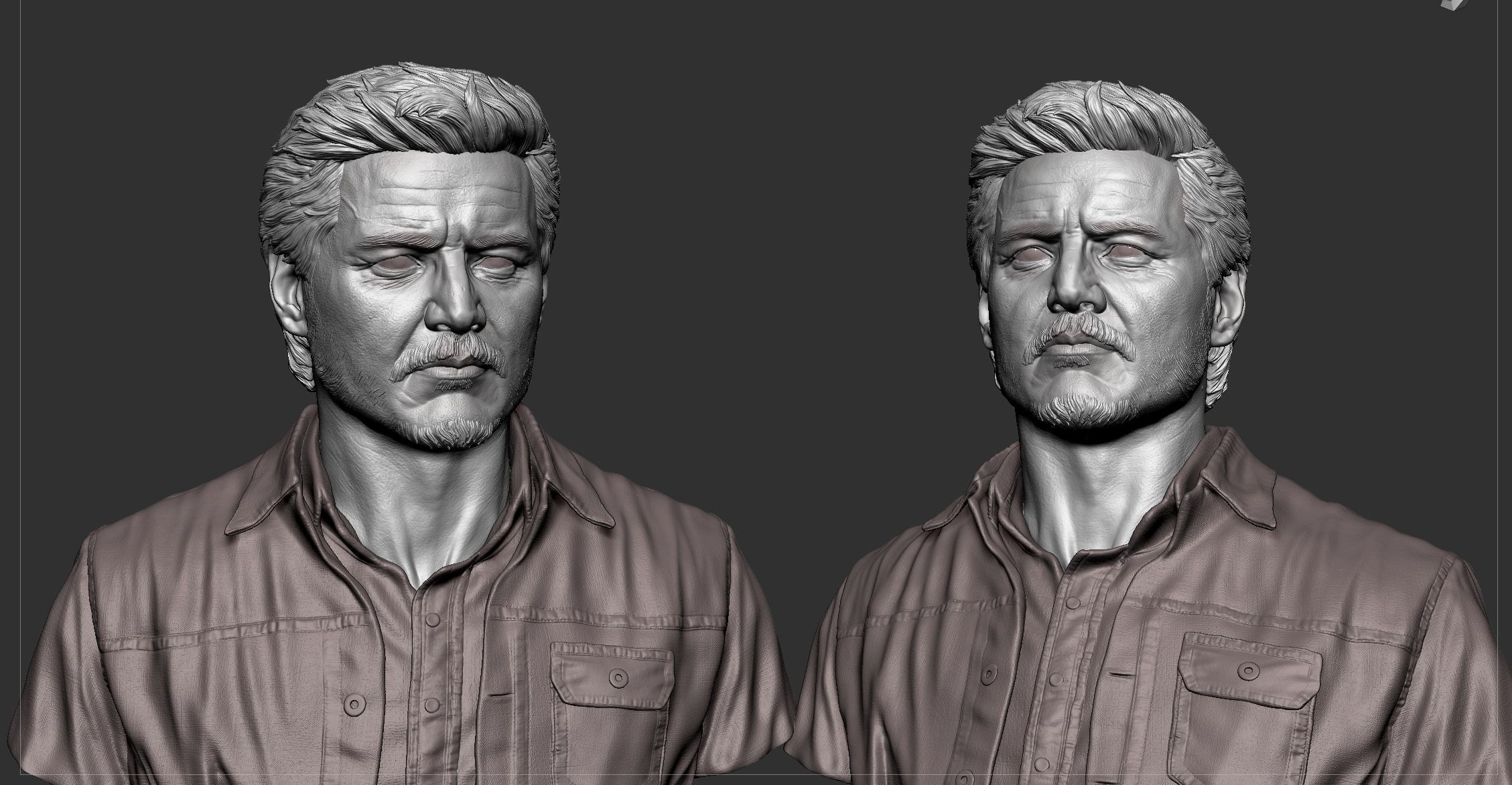 Joel- Pedro Pascal Bust 3D print model_7
