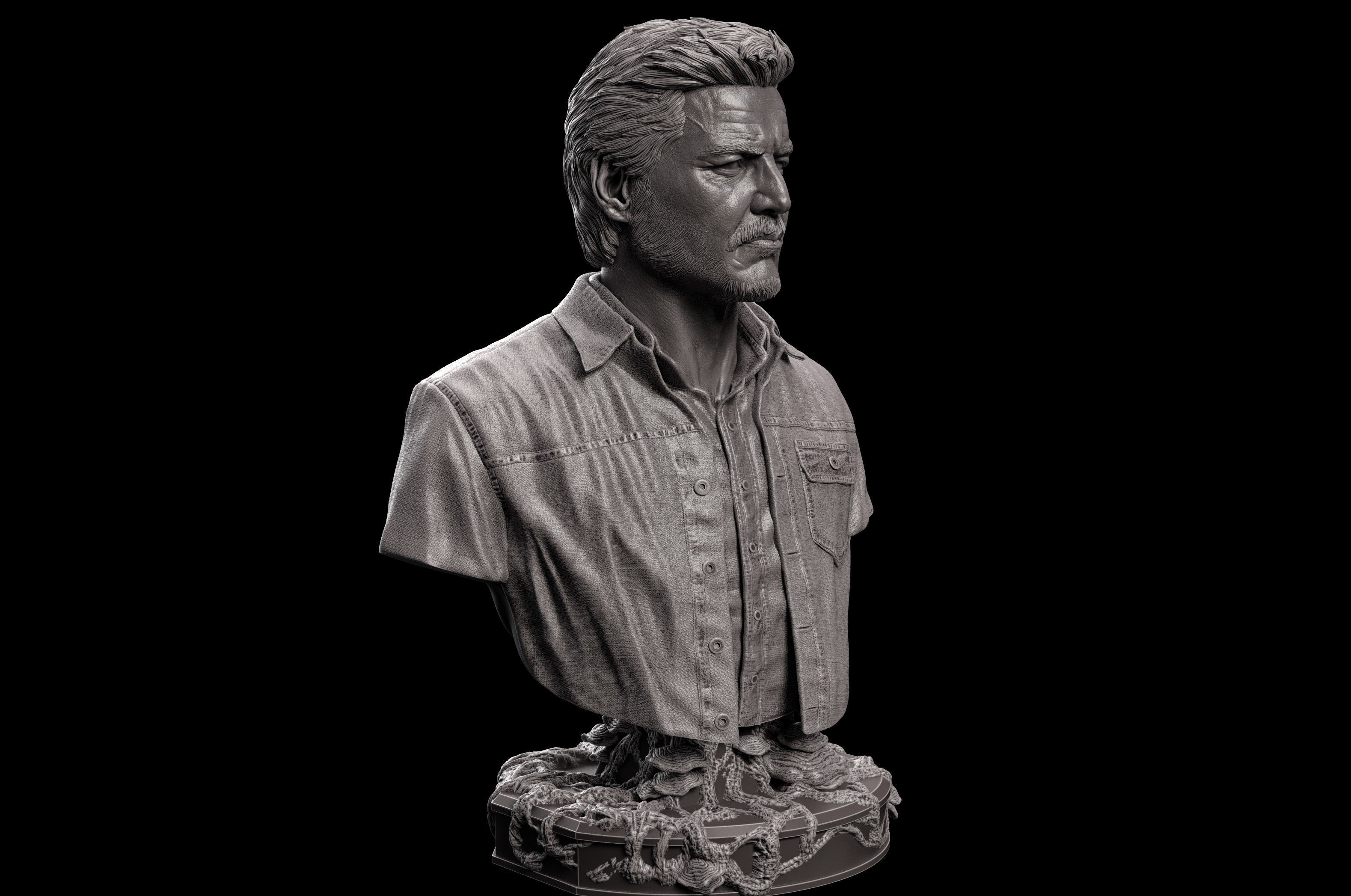 Joel- Pedro Pascal Bust 3D print model_2