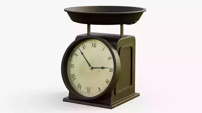 Vintage look scale clock PBR game ready