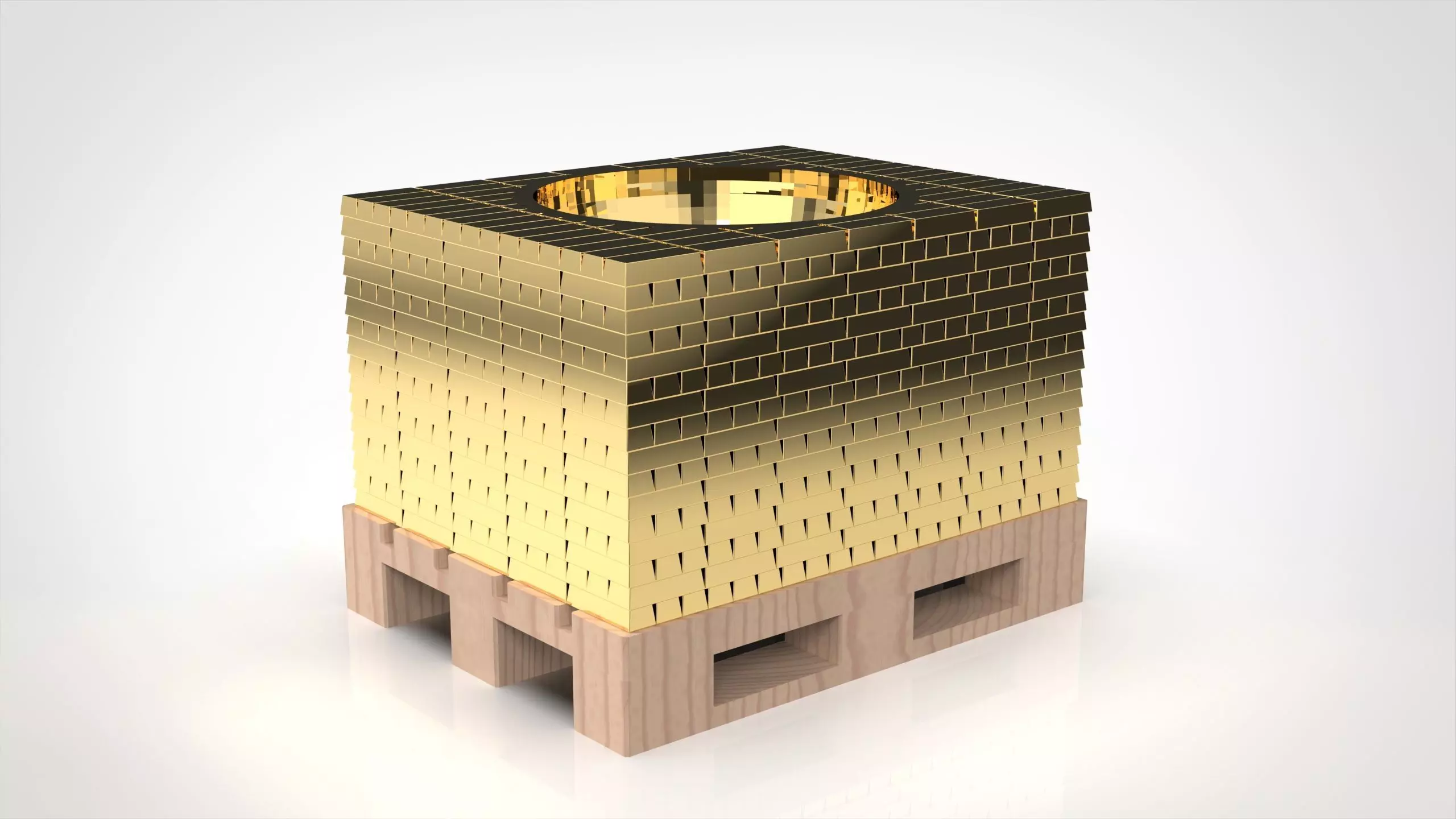 Egg Holder as Mountain of Gold Bars 3D print model