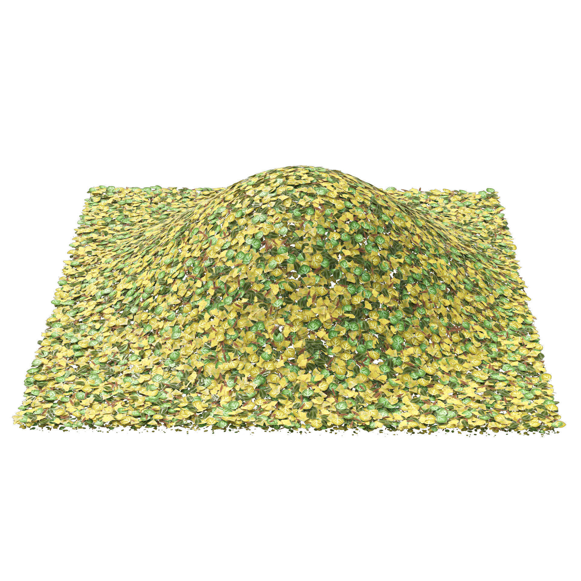 Yellow and Green Leafpile Low-poly 3D model_4