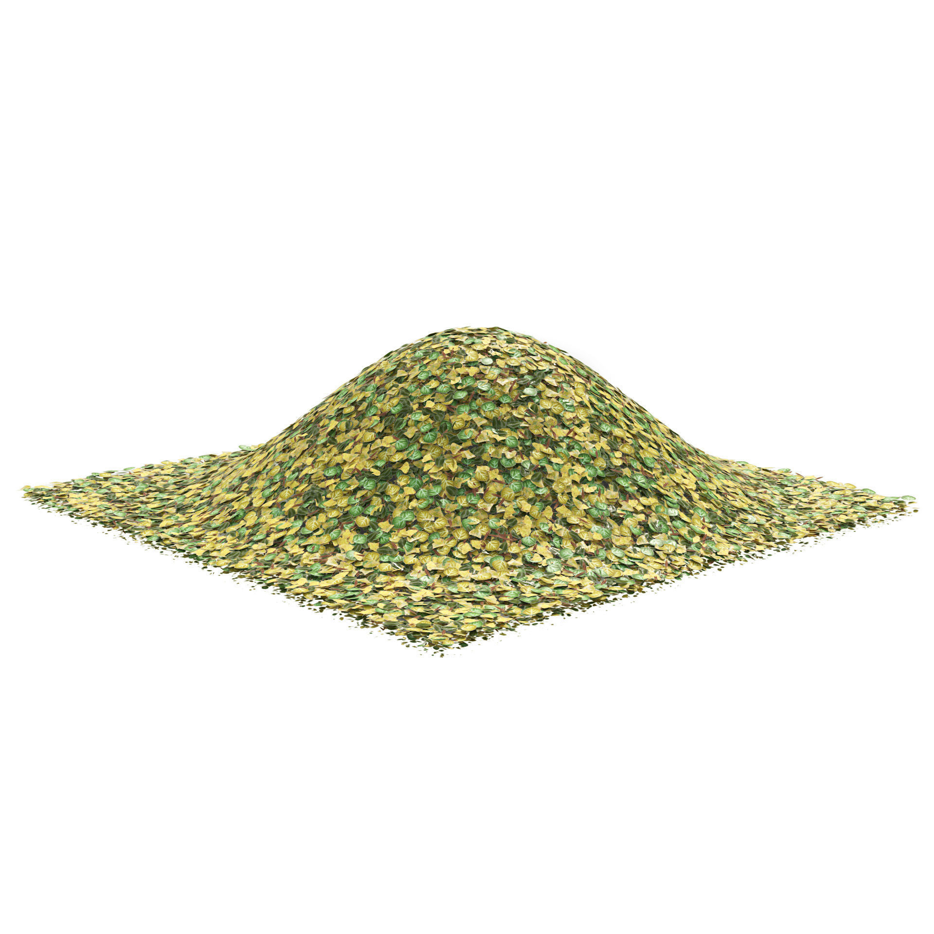 Yellow and Green Leafpile Low-poly 3D model_1