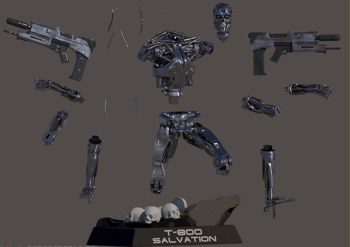 Terminator T-800 Salvation 3D print model_4