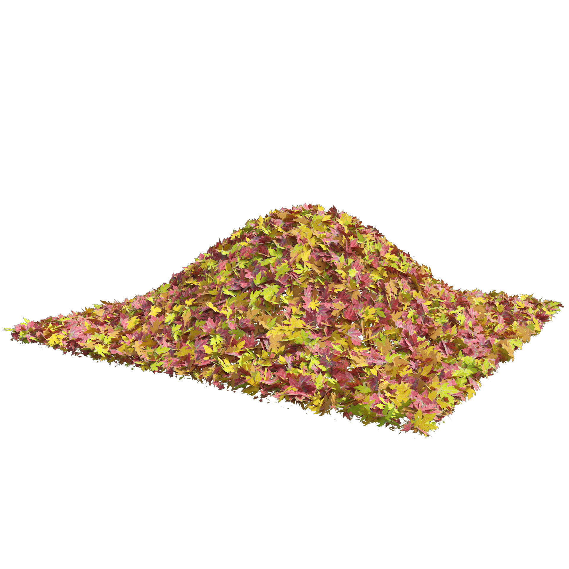 Mountain Maple Leafpile Low-poly 3D model_1