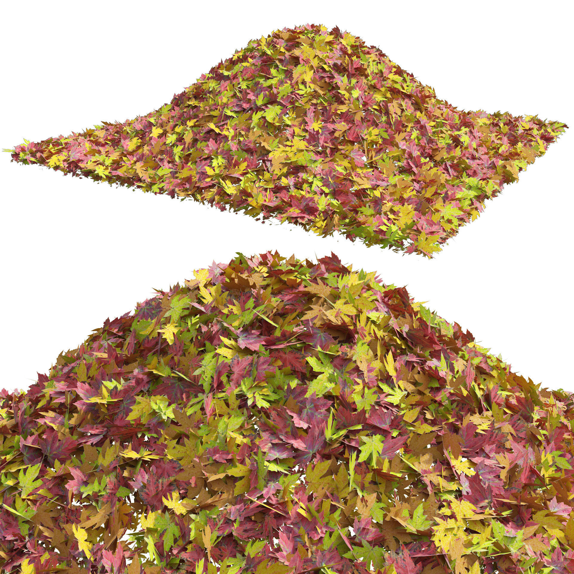 Mountain Maple Leafpile Low-poly 3D model_4