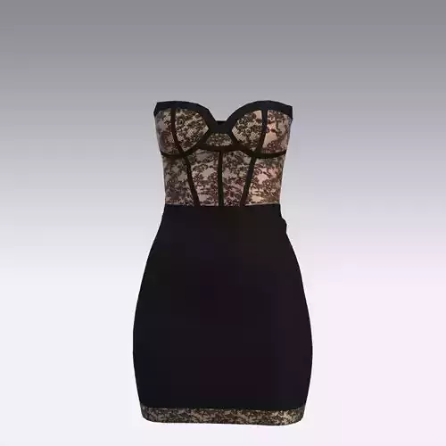 dress corset blouse fabric type  Low-poly 3D model