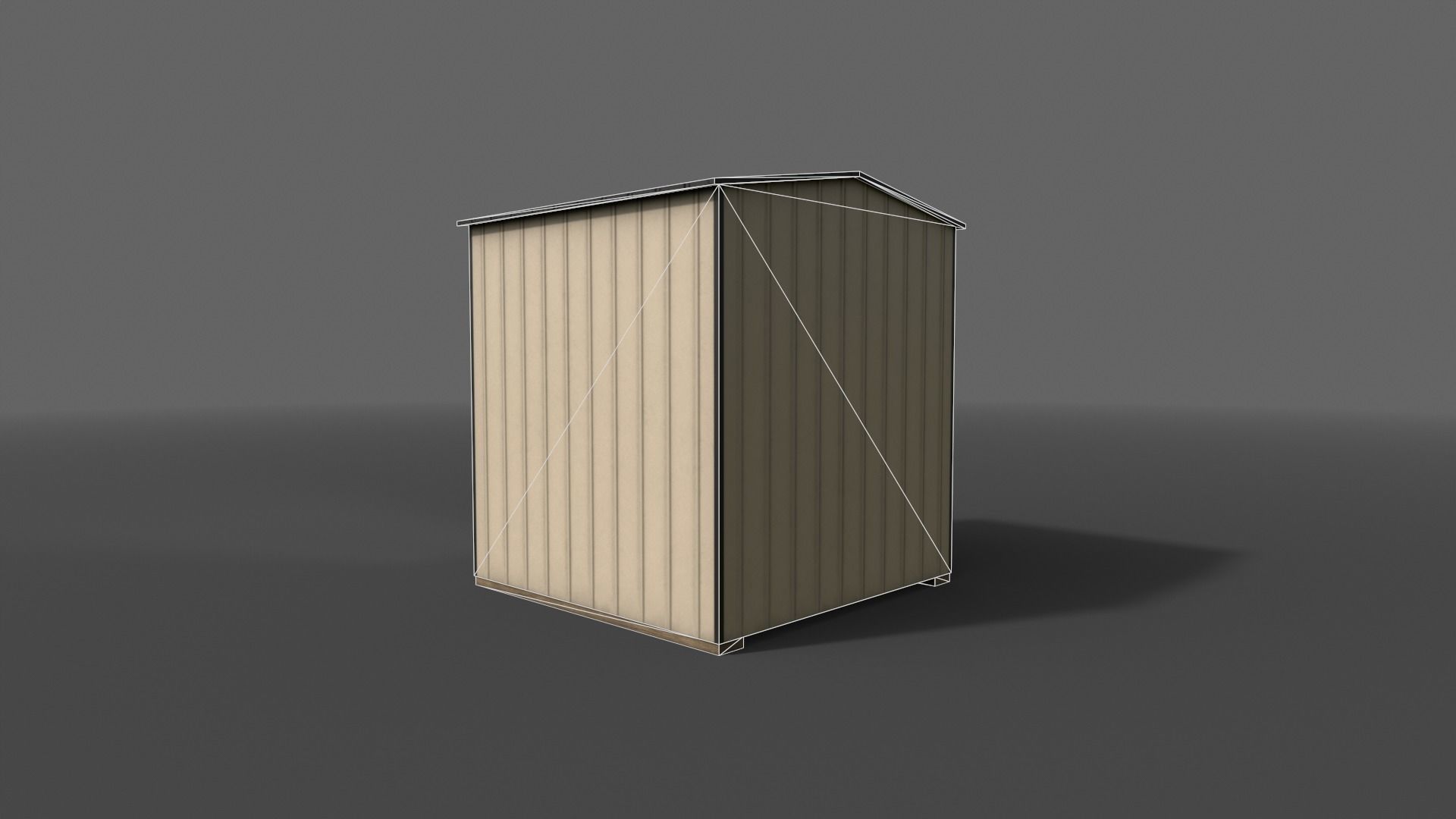 PBR Shed House B V1 Low-poly 3D model_17