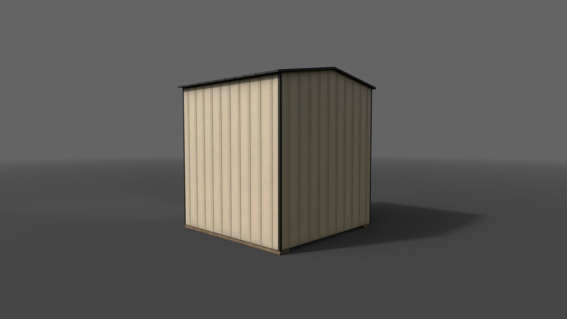 PBR Shed House B V1 Low-poly 3D model_7