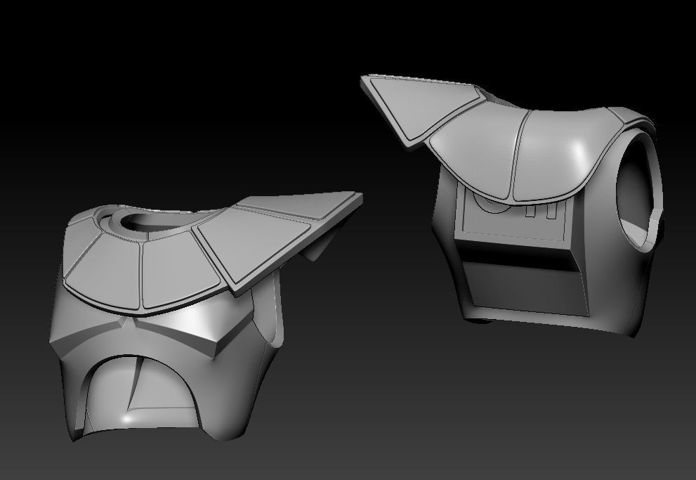 Animated Phase 1 Rex Pauldron 3D STL Files 3D print model_1