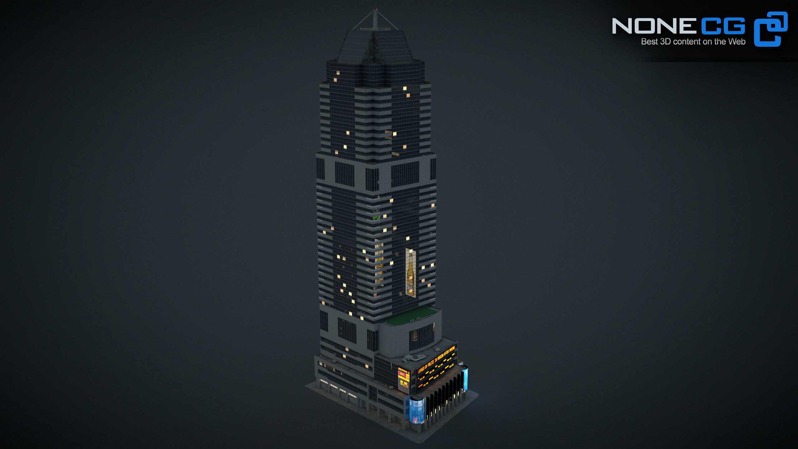 NYC Building Morgan Stanley Low-poly 3D model_14