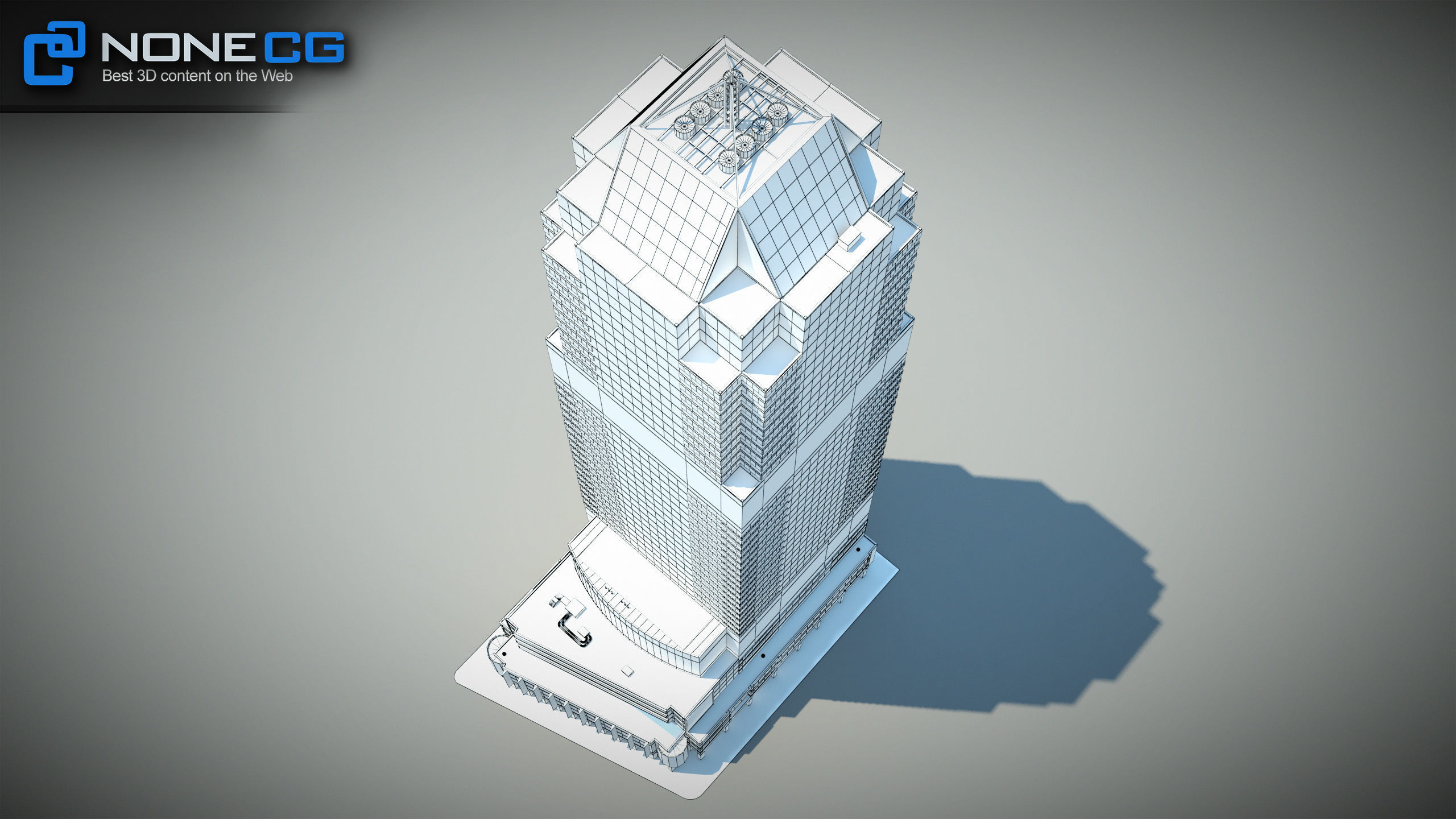 NYC Building Morgan Stanley Low-poly 3D model_16