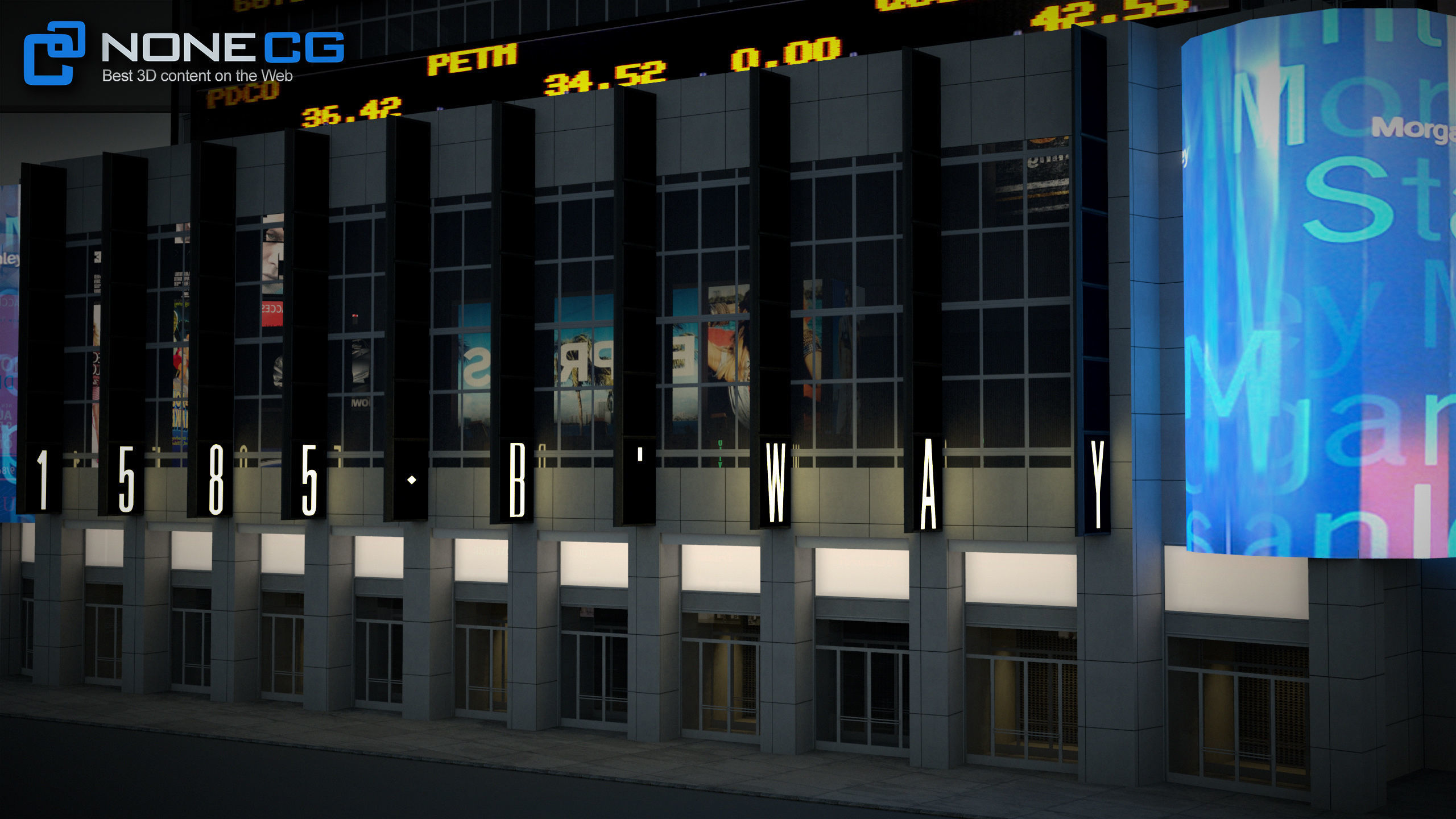 NYC Building Morgan Stanley Low-poly 3D model_19