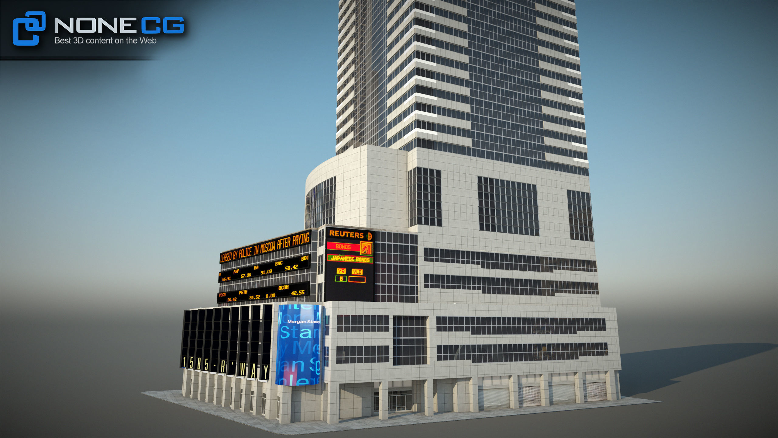 NYC Building Morgan Stanley Low-poly 3D model_24