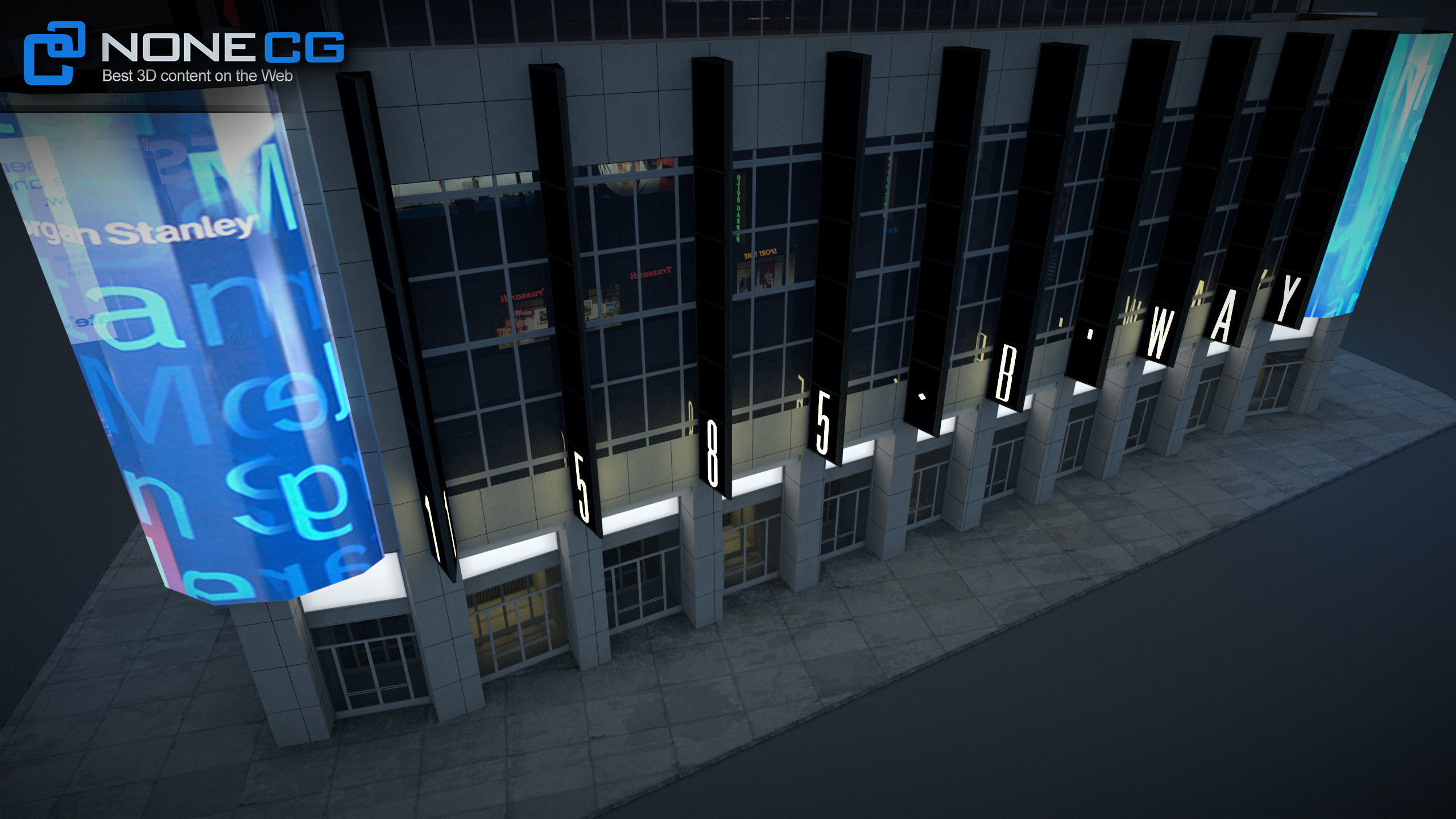 NYC Building Morgan Stanley Low-poly 3D model_28