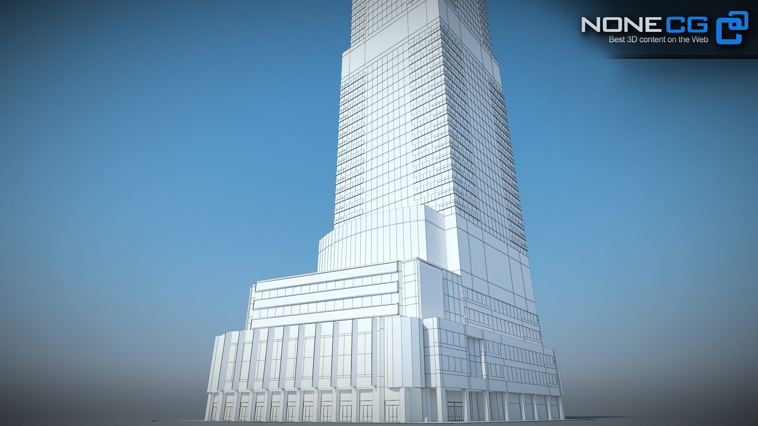 NYC Building Morgan Stanley Low-poly 3D model_30