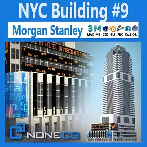 NYC Building Morgan Stanley Low-poly 3D model