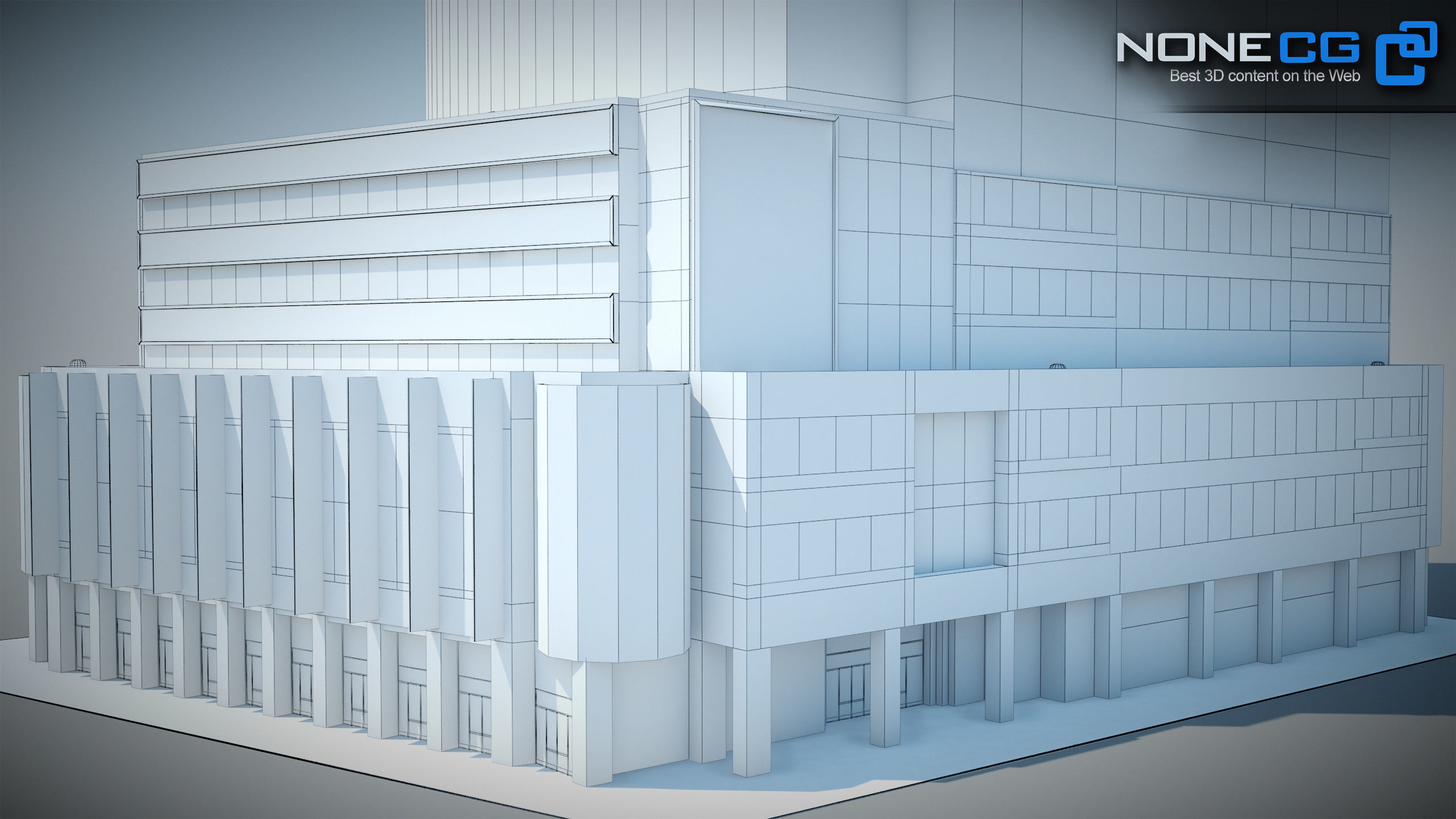 NYC Building Morgan Stanley Low-poly 3D model_5