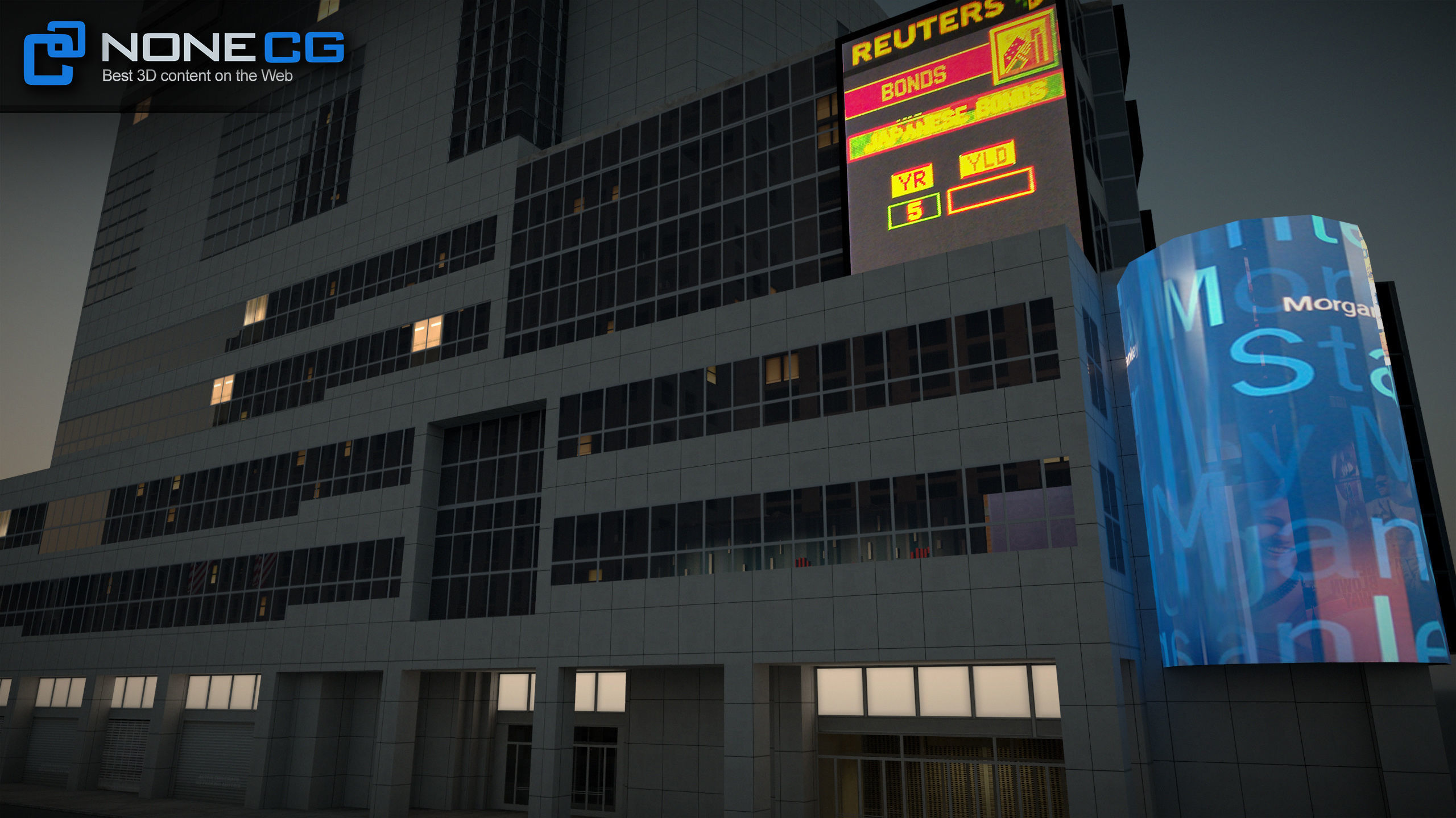 NYC Building Morgan Stanley Low-poly 3D model_23