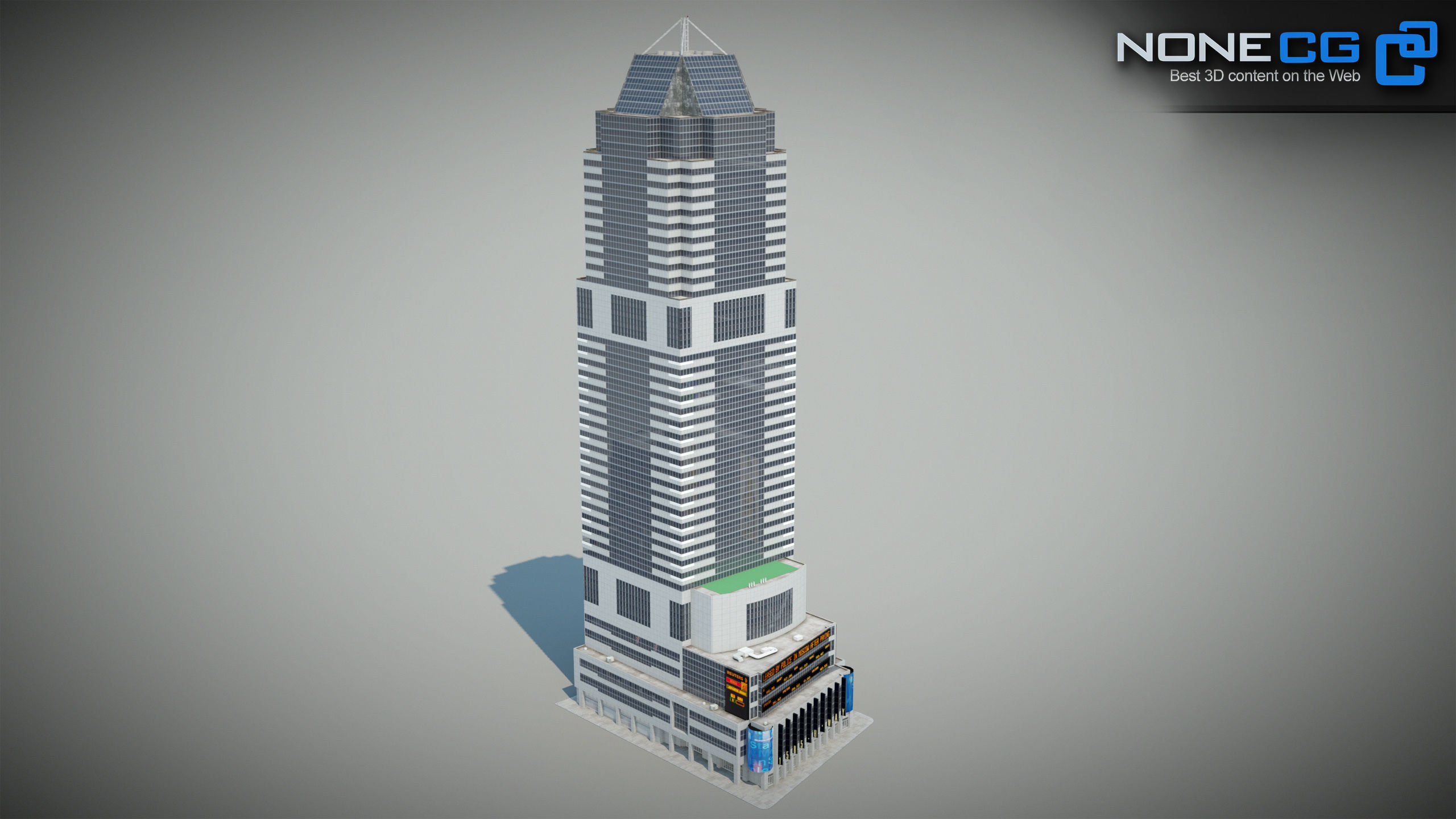 NYC Building Morgan Stanley Low-poly 3D model_13