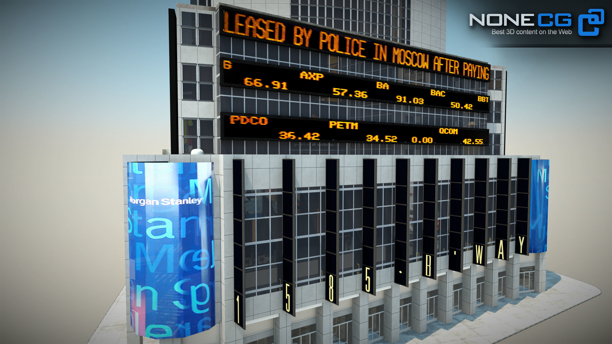 NYC Building Morgan Stanley Low-poly 3D model_29